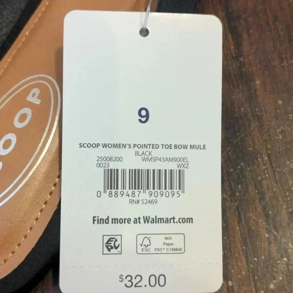 Scoop Women's Point Toe Slingback Mules with Bow - Picture 4 of 11